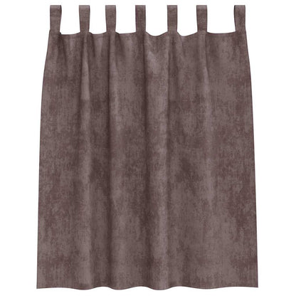 vidaXL Velvet Curtains with Curtains 2 pcs Brown 140 x 140 cm Velvet