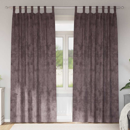 vidaXL Velvet Curtains with Curtains 2 pcs Brown 225 x 140 cm Velvet