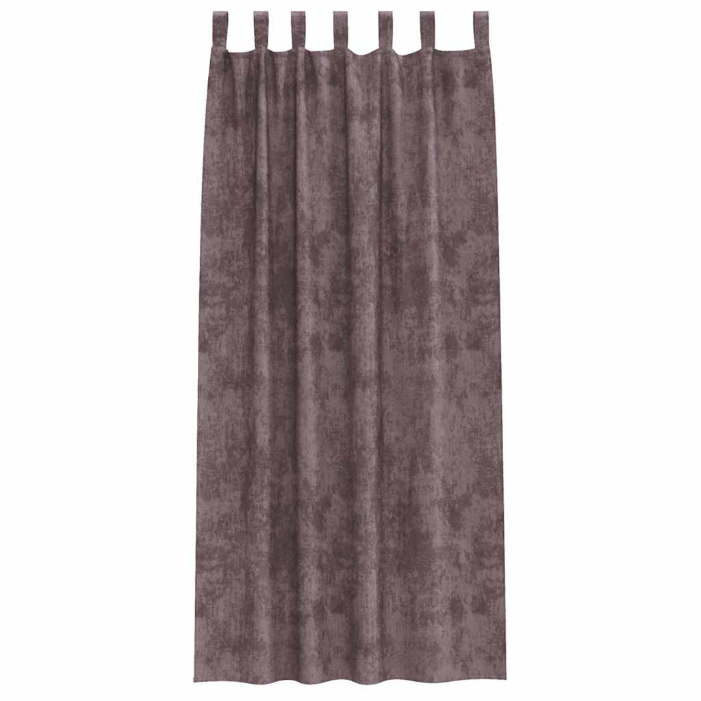 vidaXL Velvet Curtains with Curtains 2 pcs Brown 225 x 140 cm Velvet