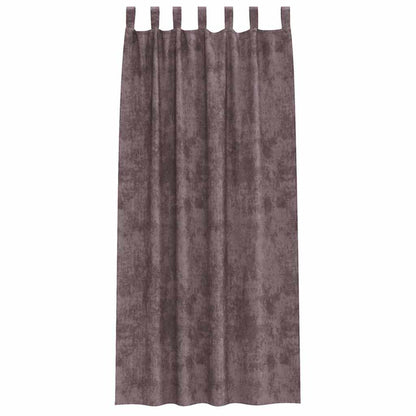 vidaXL Velvet Curtains with Curtains 2 pcs Brown 225 x 140 cm Velvet