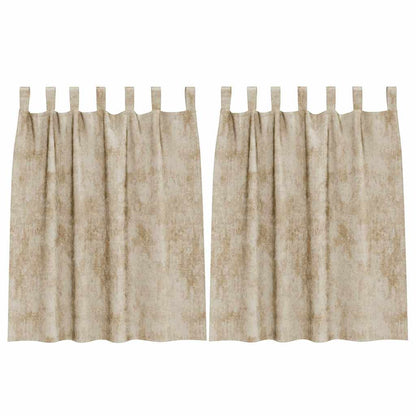 vidaXL Velvet Curtains with Curtains 2 pcs Cream 140 x 140 cm Velvet
