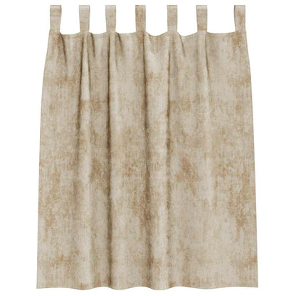 vidaXL Velvet Curtains with Curtains 2 pcs Cream 140 x 140 cm Velvet