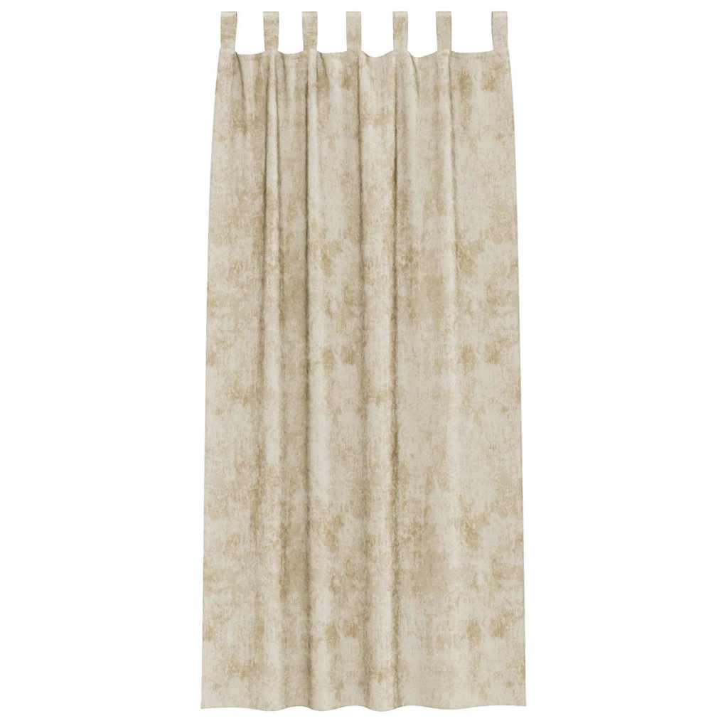 vidaXL Velvet Curtains with Curtains 2 pcs Cream 245 x 140 cm Velvet