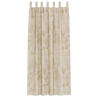 vidaXL Velvet Curtains with Curtains 2 pcs Cream 260 x 140 cm Velvet