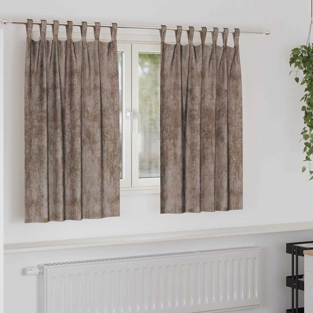 vidaXL Velvet Curtains 2 pcs Cappuccino 140 x 140 cm Velvet