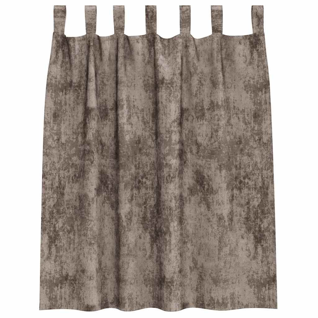 vidaXL Velvet Curtains 2 pcs Cappuccino 140 x 140 cm Velvet