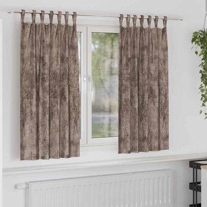 vidaXL Velvet Curtains 2 pcs Cappuccino 175 x 140 cm Velvet