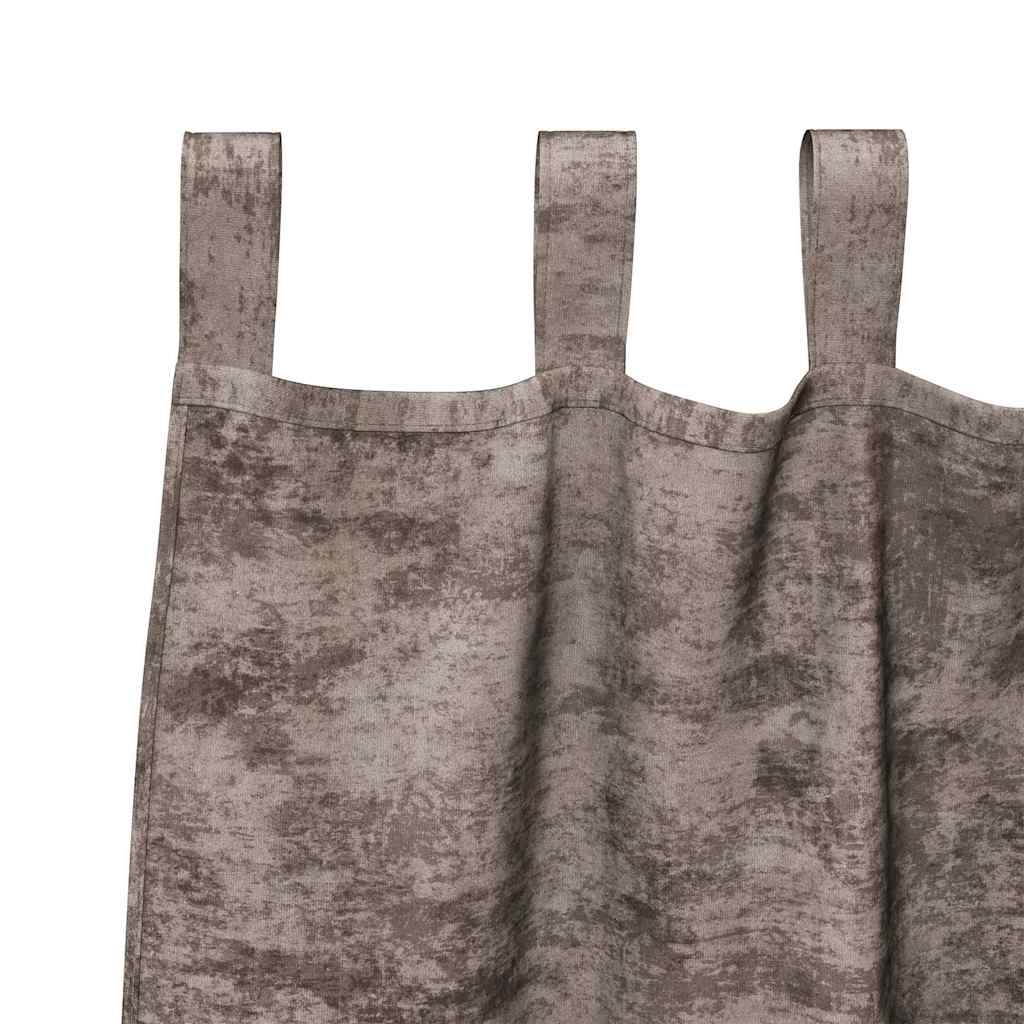 vidaXL Velvet Curtains 2 pcs Cappuccino 245 x 140 cm Velvet