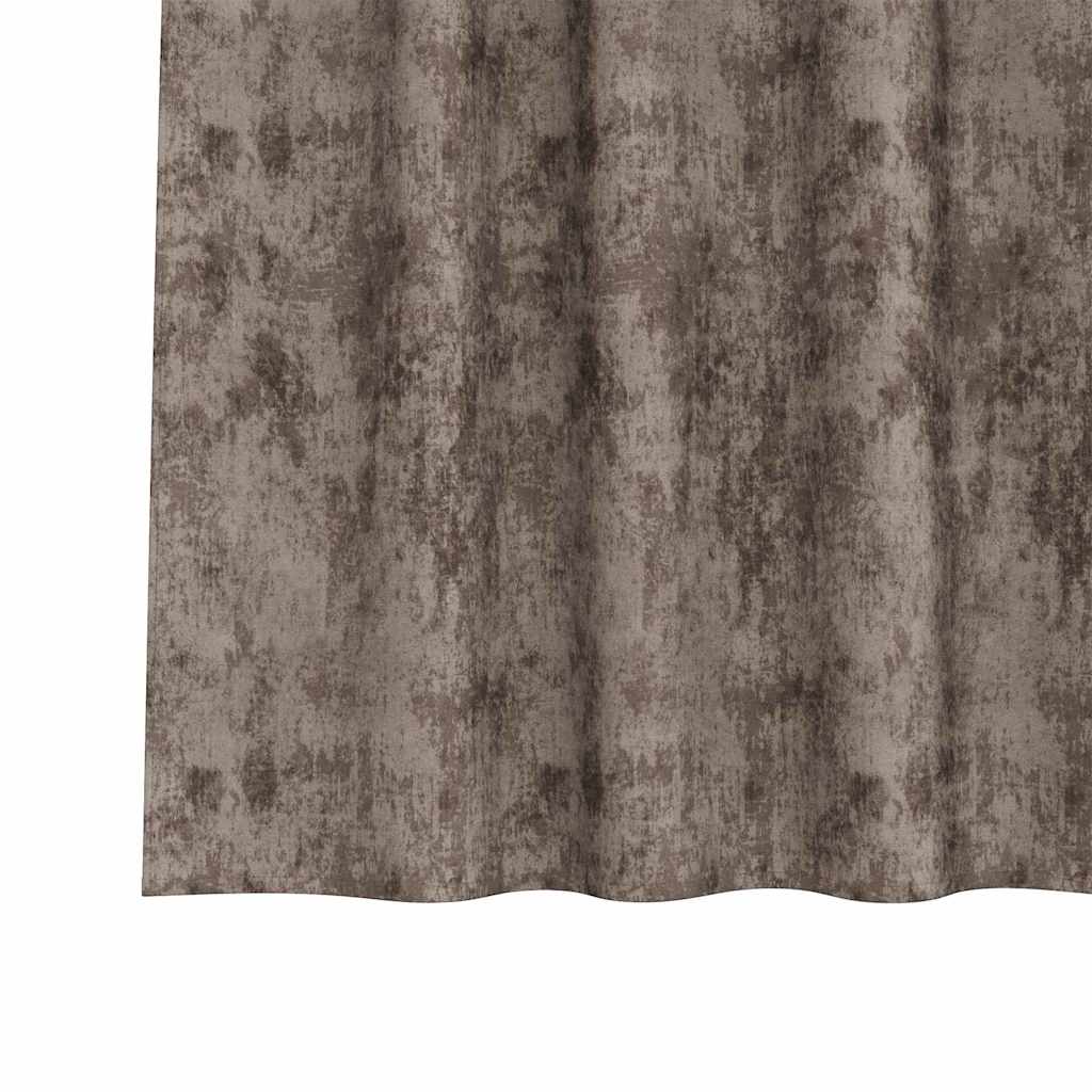 vidaXL Velvet Curtains 2 pcs Cappuccino 245 x 140 cm Velvet