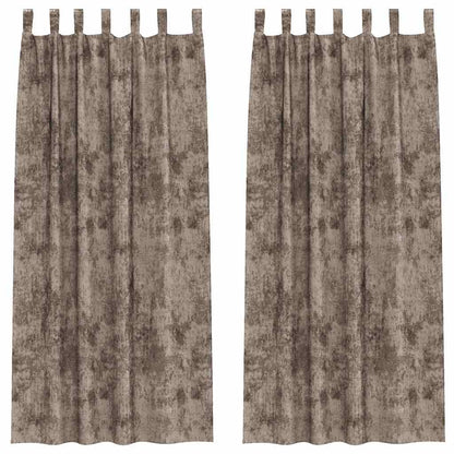 vidaXL Velvet Curtains 2 pcs Cappuccino 245 x 140 cm Velvet