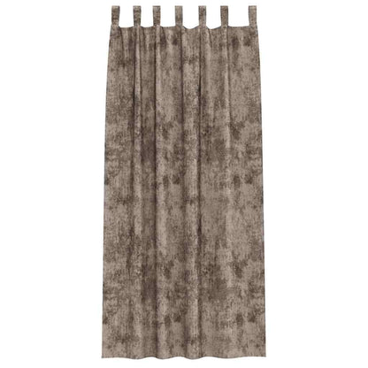 vidaXL Velvet Curtains 2 pcs Cappuccino 245 x 140 cm Velvet