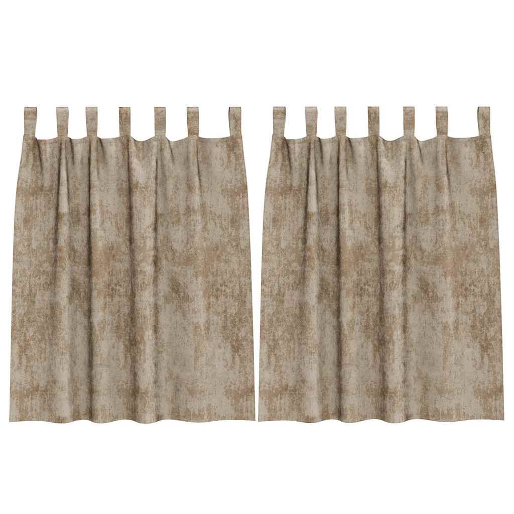 vidaXL Velvet Curtains 2 pcs Champagne 140 x 140 cm Velvet