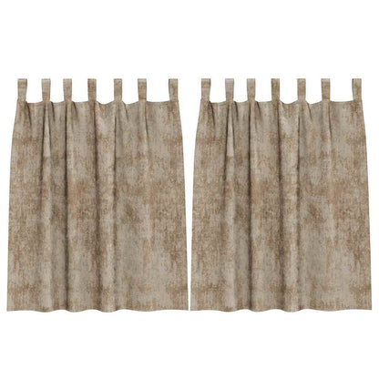 vidaXL Velvet Curtains 2 pcs Champagne 140 x 140 cm Velvet