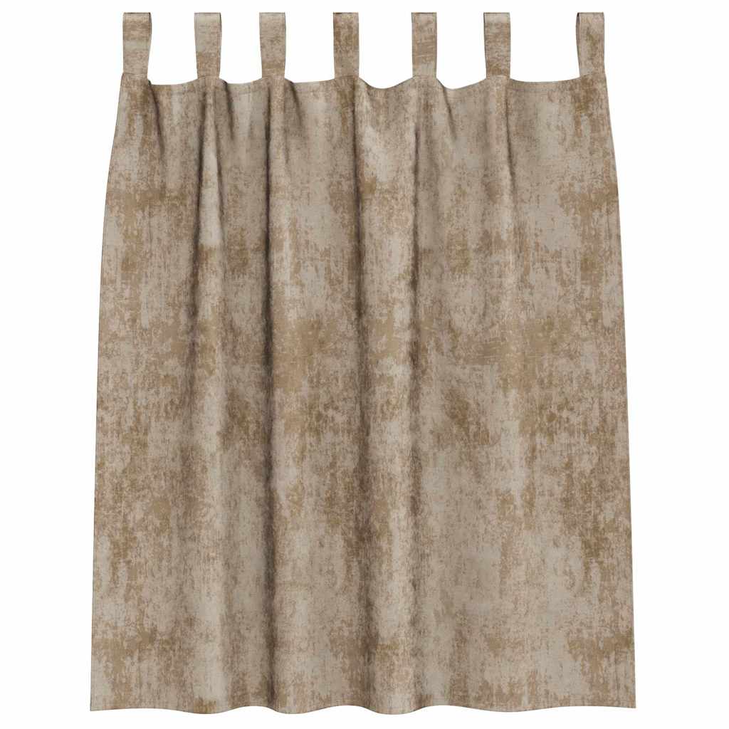 vidaXL Velvet Curtains 2 pcs Champagne 140 x 140 cm Velvet