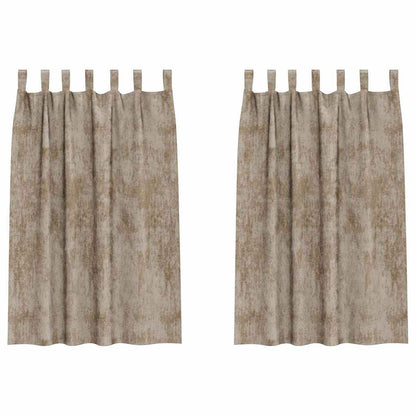 vidaXL Velvet Curtains 2 pcs Champagne 175 x 140 cm Velvet