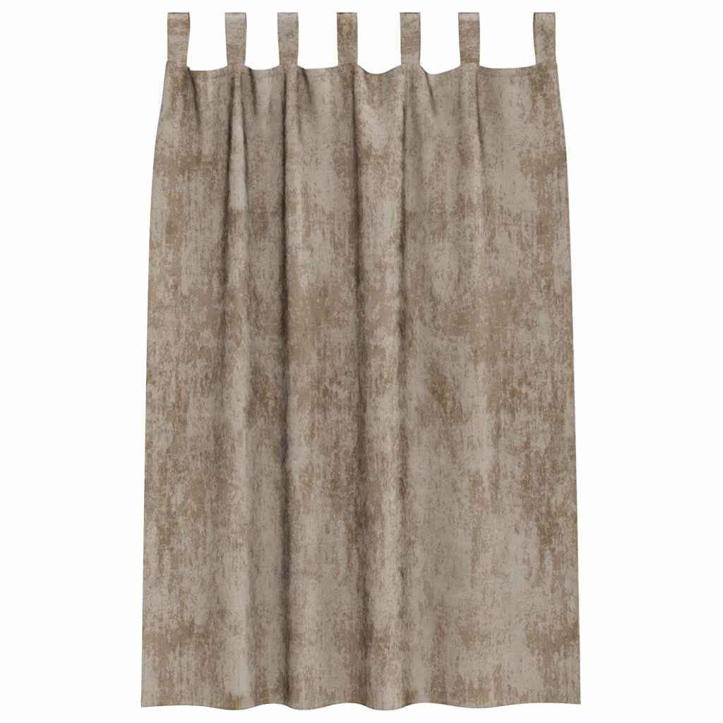 vidaXL Velvet Curtains 2 pcs Champagne 175 x 140 cm Velvet