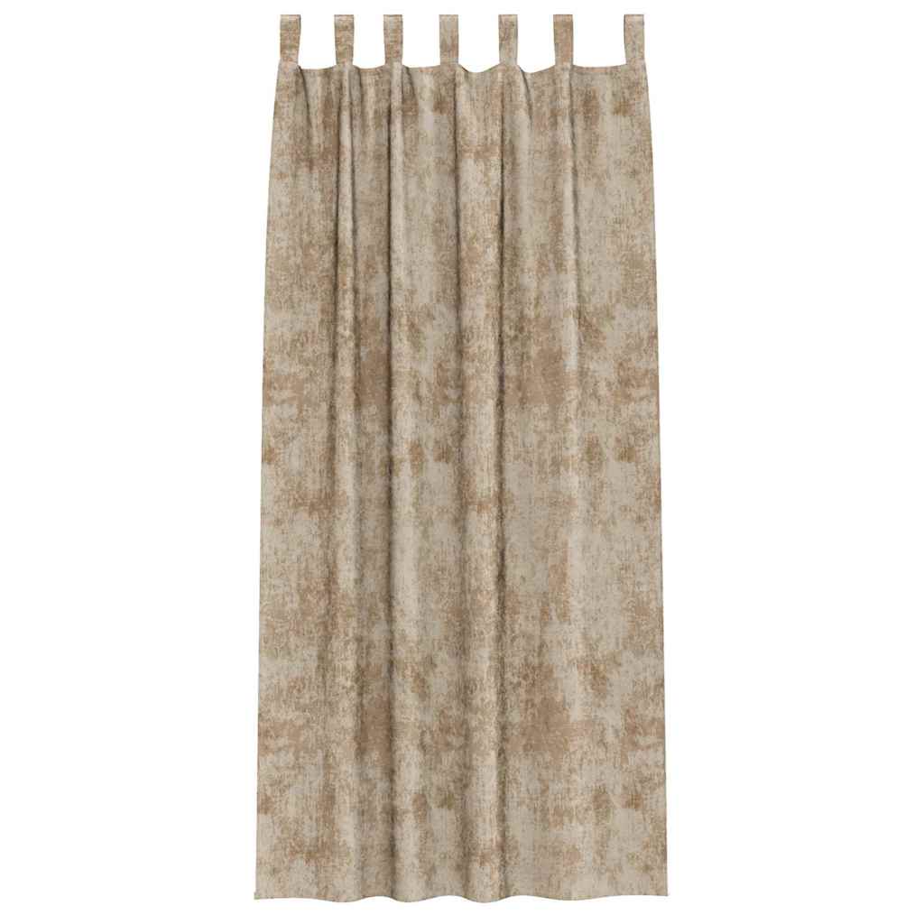 vidaXL Velvet Curtains 2 pcs Champagne 245 x 140 cm Velvet