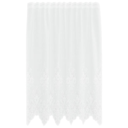 vidaXL Lace Curtain with Curtains Floral White 180 x 150 cm Polyester