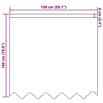vidaXL Lace Curtain with Curtains Floral White 180 x 150 cm Polyester