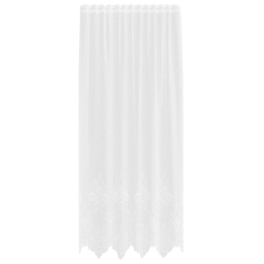 vidaXL Lace Curtain with Curtains Floral White 200 x 150 cm Polyester