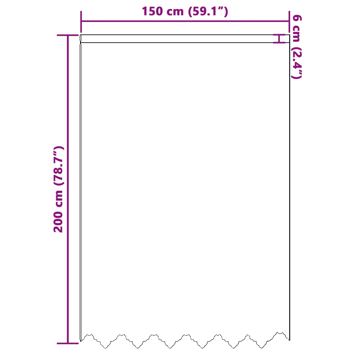 vidaXL Lace Curtain with Curtains Floral White 200 x 150 cm Polyester
