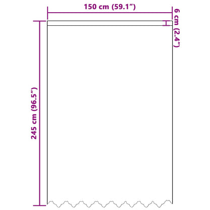 vidaXL Lace Curtain with Curtains Floral White 245x150cm Polyester