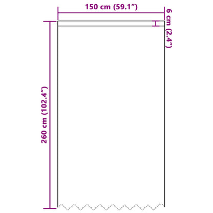 vidaXL Lace Curtain with Curtains Floral White 260 x 150 cm Polyester