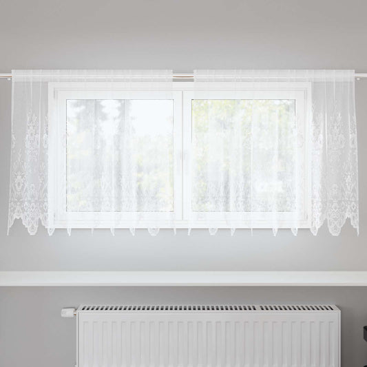 vidaXL Lace Curtain White 100 x 200 cm Polyester