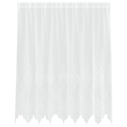 vidaXL Lace Curtain with Curtains Floral White 180 x 200 cm Polyester