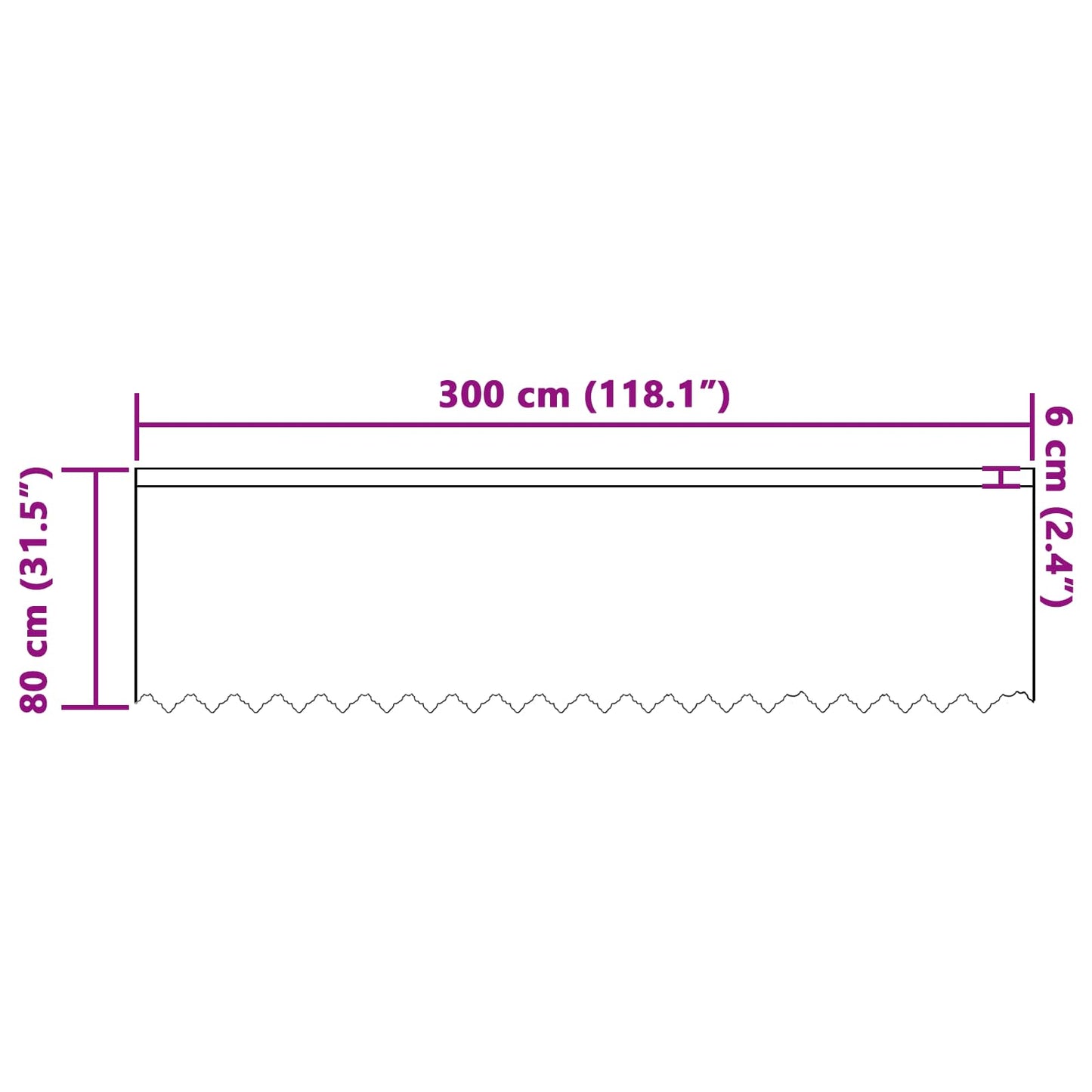 vidaXL Lace Curtain with Curtains Floral White 80 x 300 cm Polyester