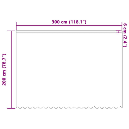 vidaXL Lace Curtain with Curtains Floral White 200 x 300 cm Polyester
