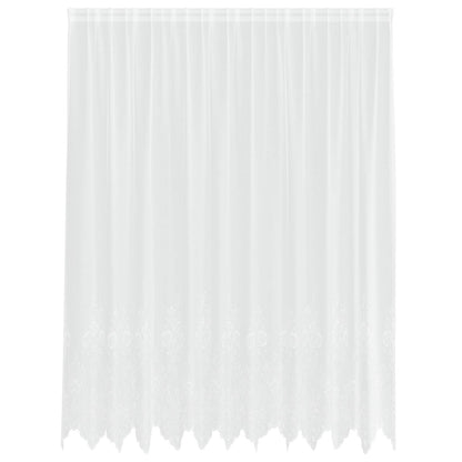 vidaXL Lace Curtain with Curtains Floral White 220 x 300 cm Polyester