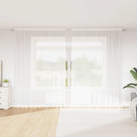 vidaXL Lace Curtain White 260 x 300 cm Polyester