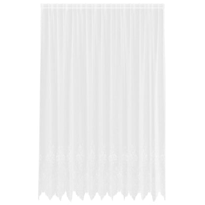 vidaXL Lace Curtain with Curtains Floral White 300 x 300 cm Polyester