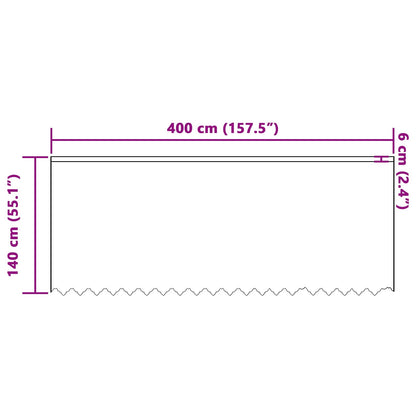 vidaXL Lace Curtain with Curtains Floral White 140 x 400 cm Polyester