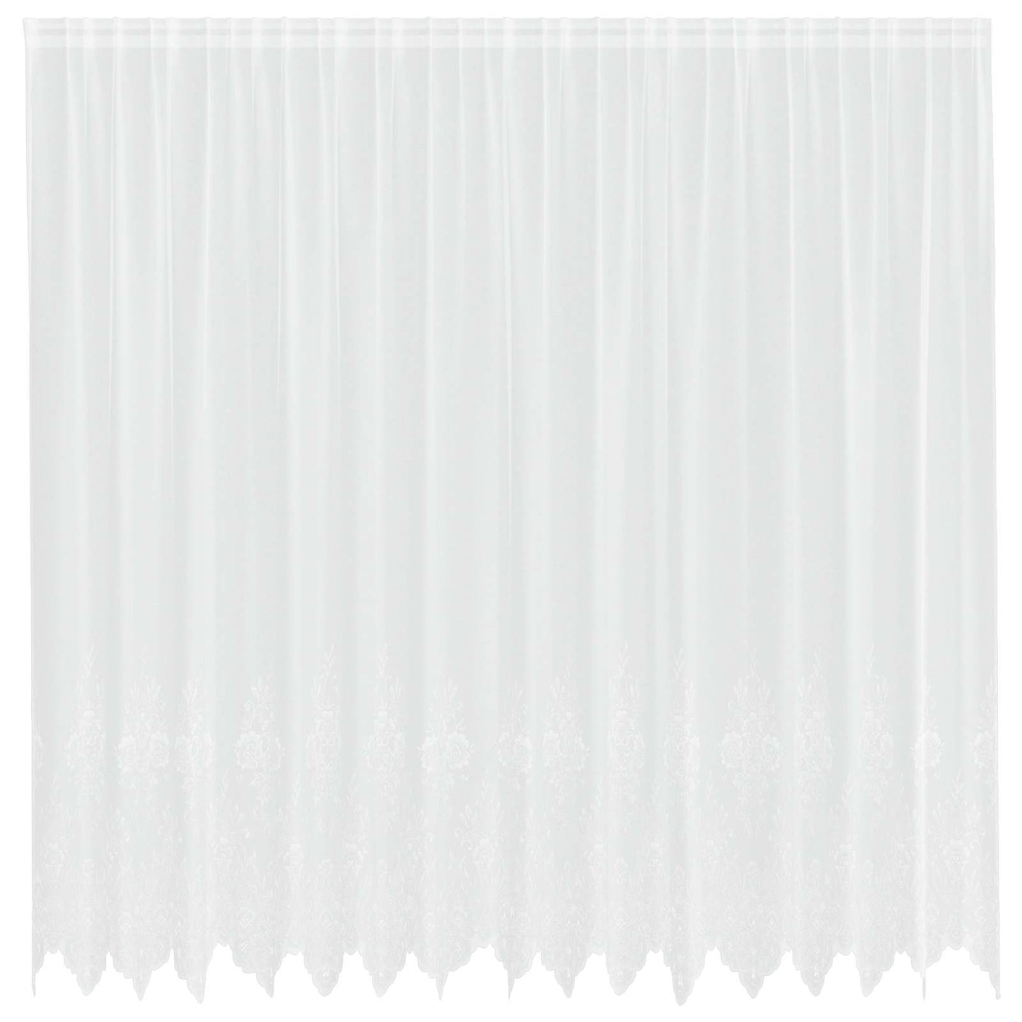 vidaXL Lace Curtain with Curtains Floral White 240 x 400 cm Polyester