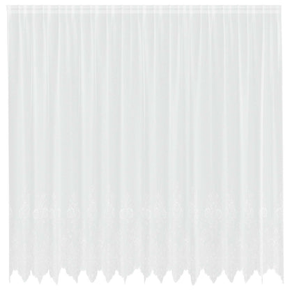 vidaXL Lace Curtain with Curtains Floral White 240 x 400 cm Polyester