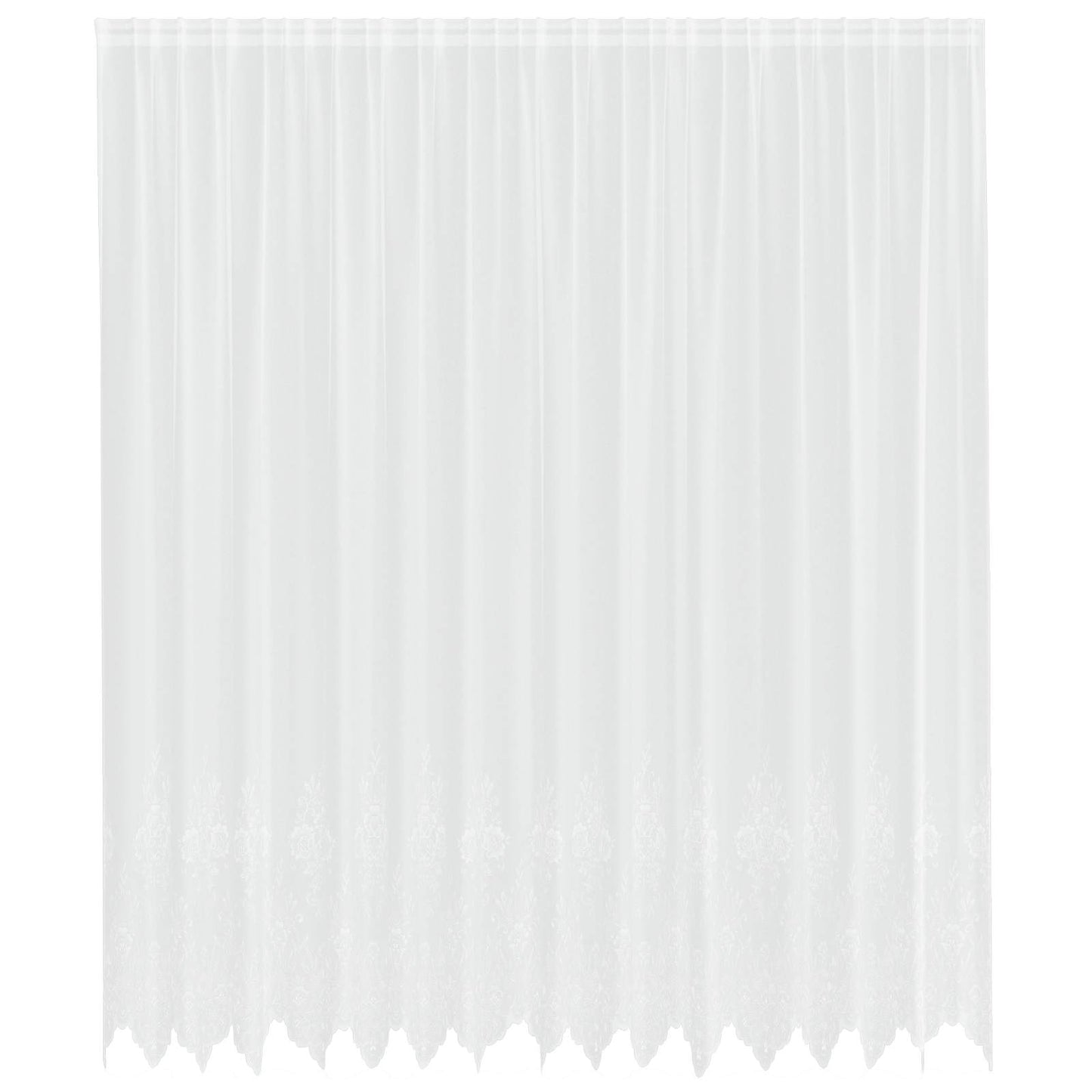 vidaXL Lace Curtain with Curtains Floral White 300 x 400 cm Polyester
