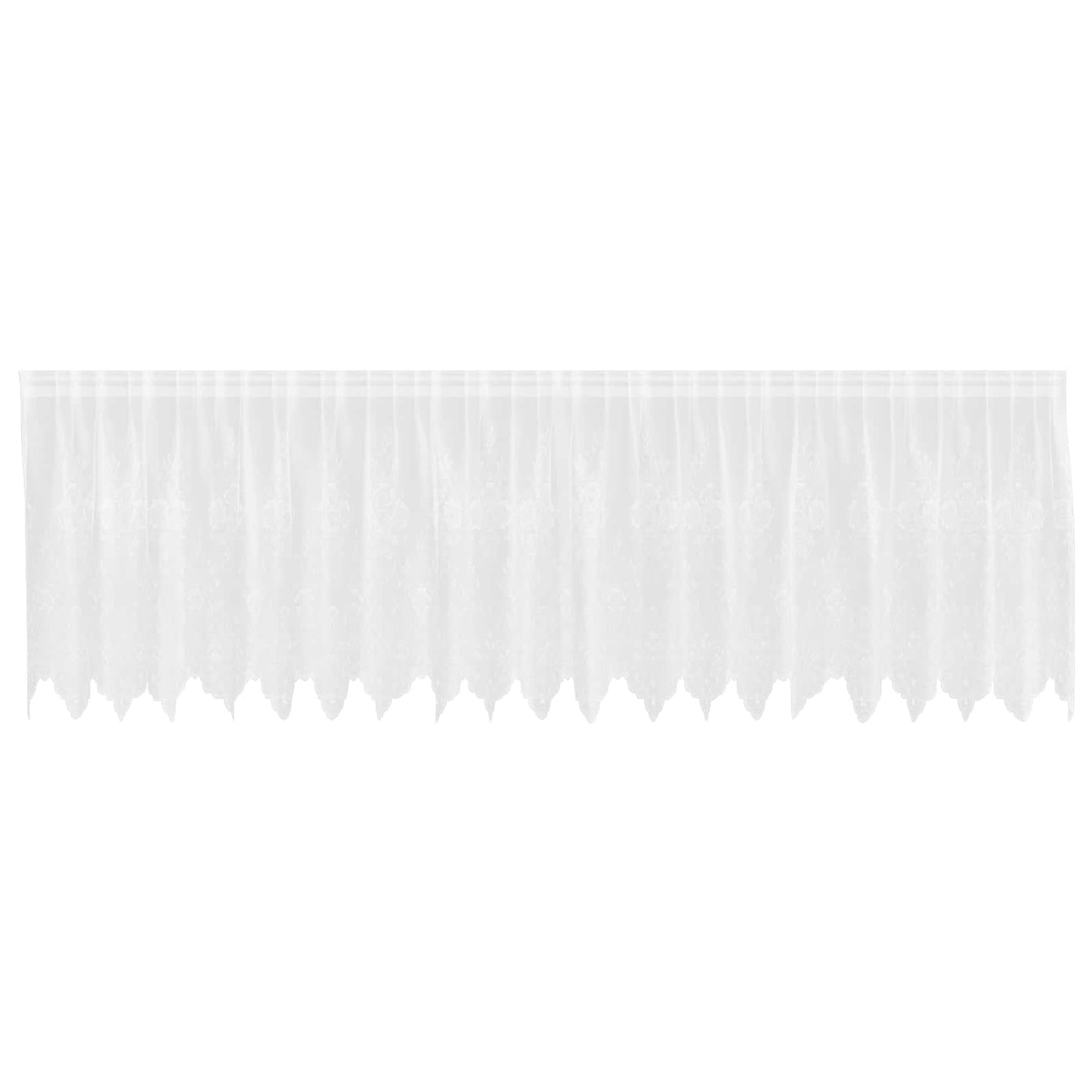 vidaXL Lace Curtain with Curtains Floral White 120 x 500 cm Polyester