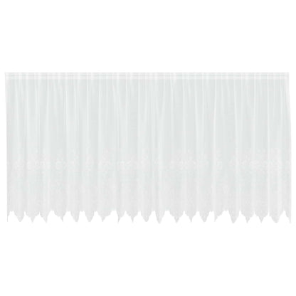 vidaXL Lace Curtain with Curtains Floral White 140 x 500 cm Polyester
