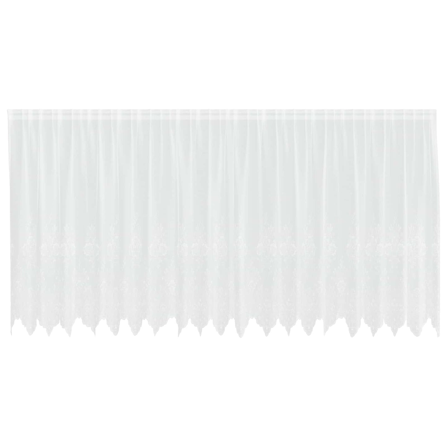 vidaXL Lace Curtain with Curtains Floral White 160 x 500 cm Polyester