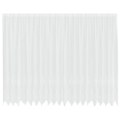 vidaXL Lace Curtain with Curtains Floral White 240 x 500 cm Polyester