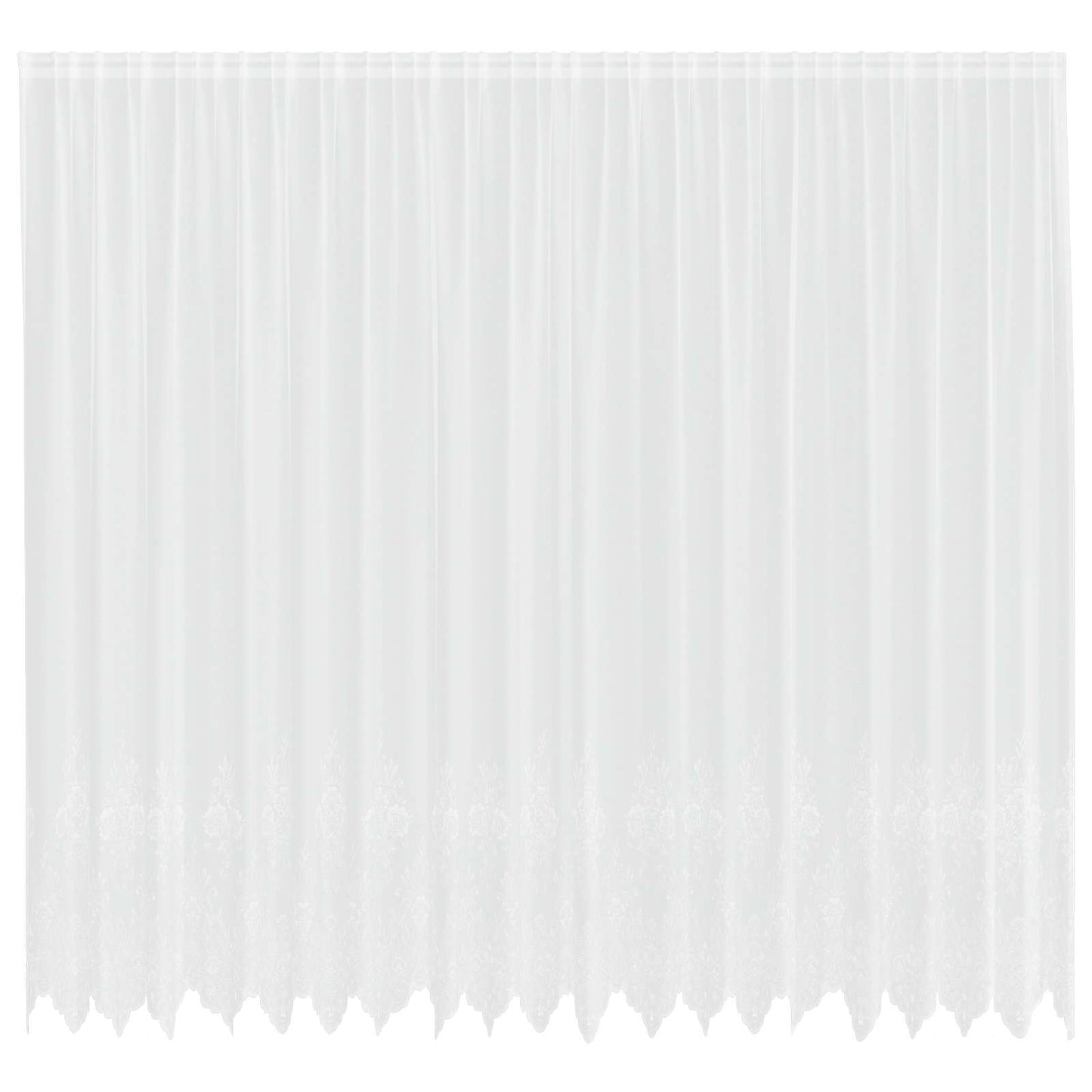 vidaXL Lace Curtain with Curtains Floral White 300 x 500 cm Polyester