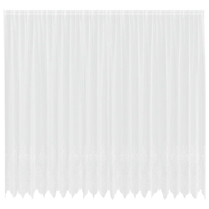vidaXL Lace Curtain with Curtains Floral White 300 x 500 cm Polyester