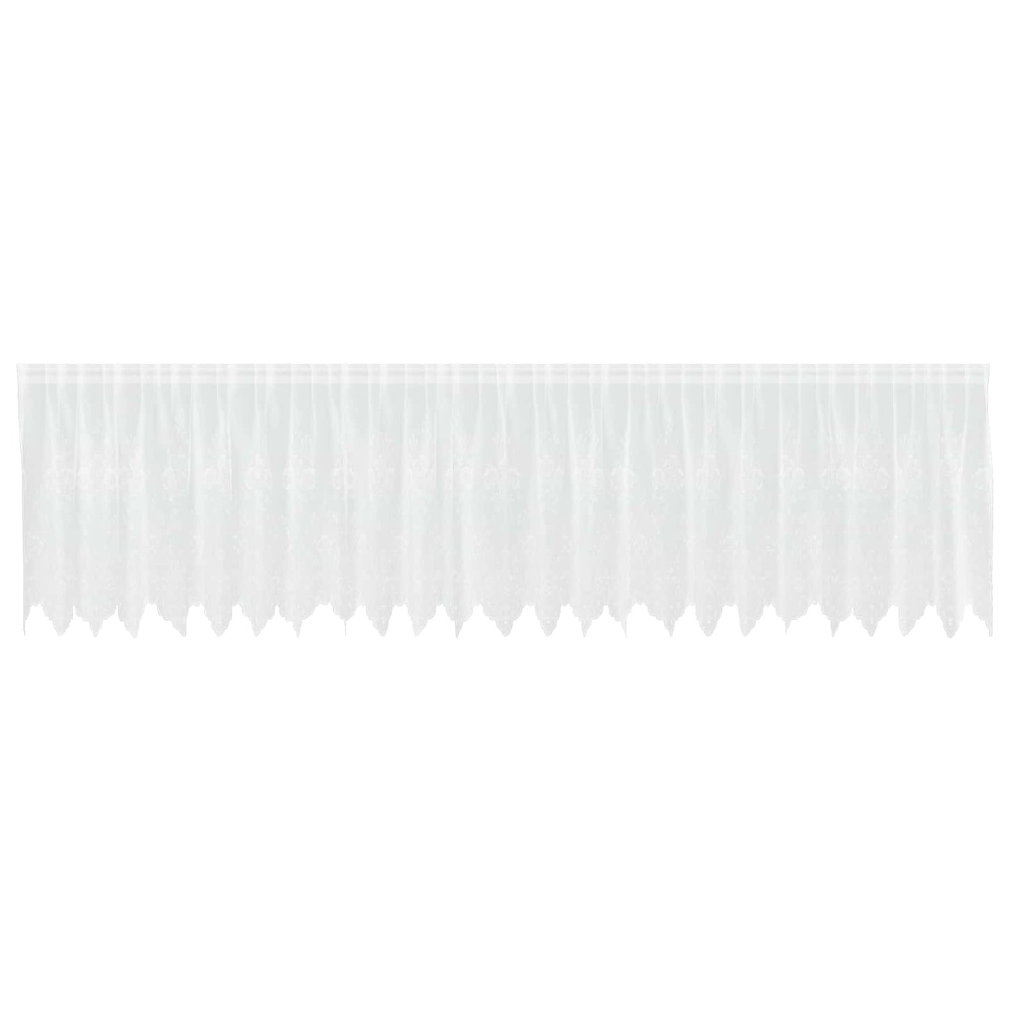 vidaXL Lace Curtain with Curtains Floral White 120 x 600 cm Polyester
