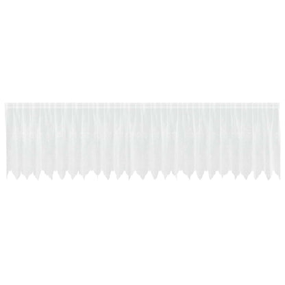 vidaXL Lace Curtain with Curtains Floral White 120 x 600 cm Polyester
