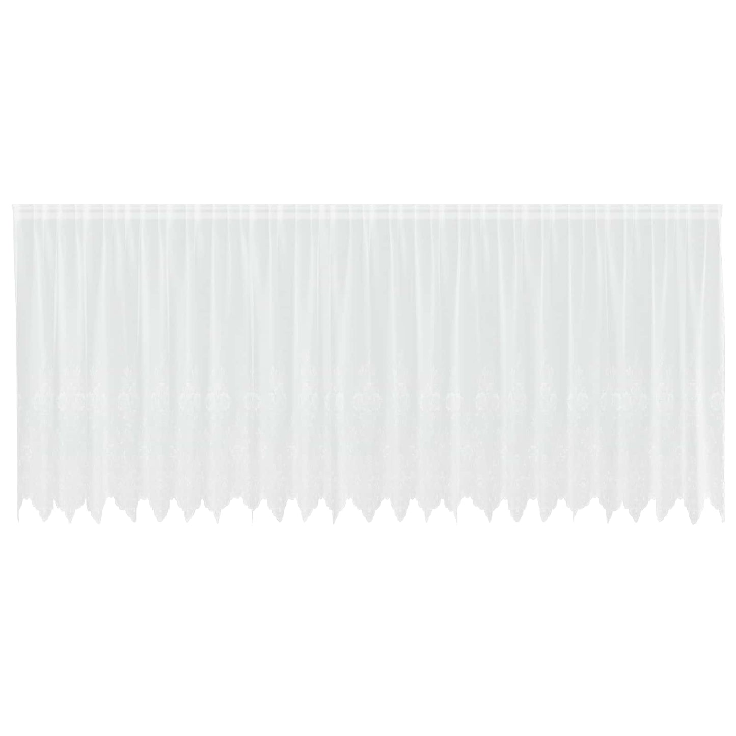 vidaXL Lace Curtain with Curtains Floral White 160 x 600 cm Polyester