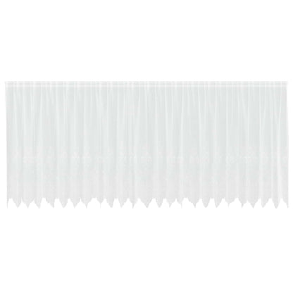 vidaXL Lace Curtain with Curtains Floral White 180 x 600 cm Polyester