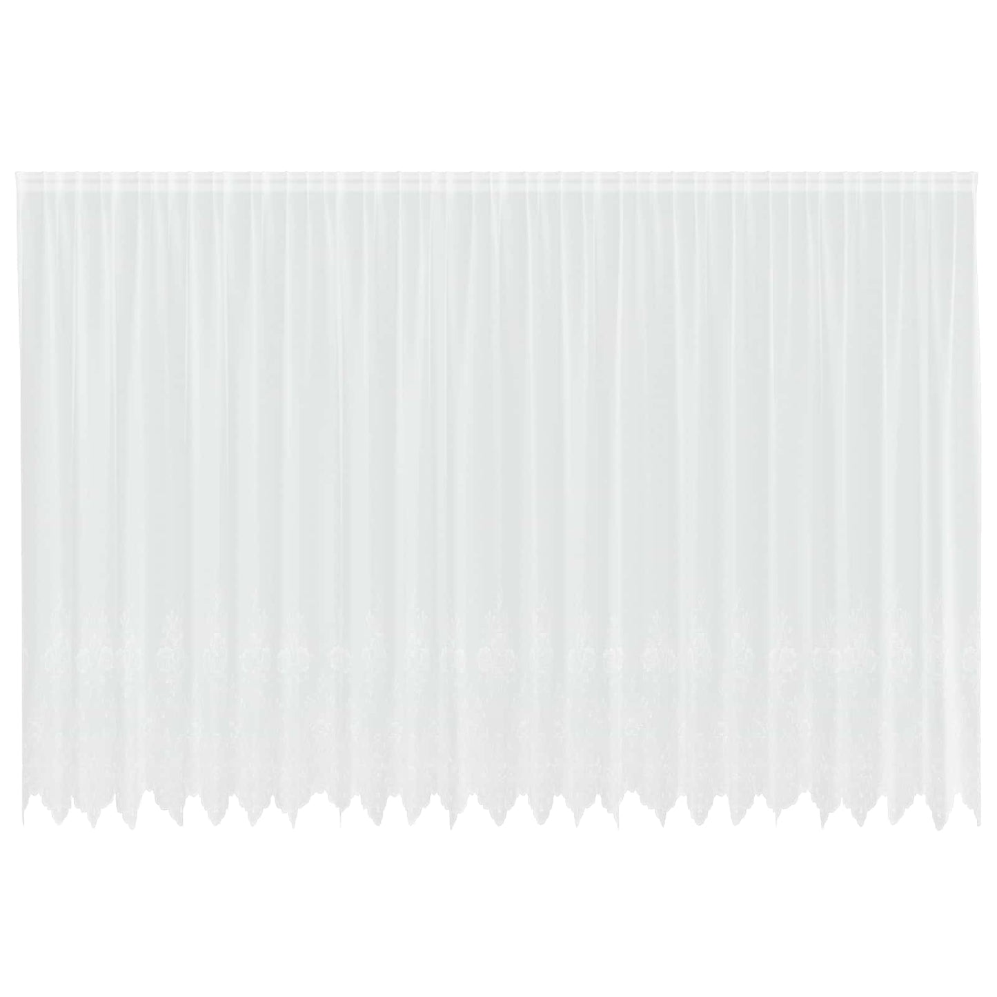 vidaXL Lace Curtain with Curtains Floral White 200 x 600 cm Polyester