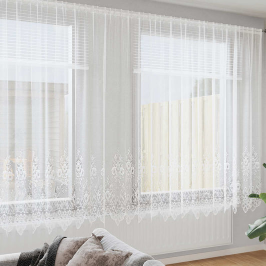 vidaXL Lace Curtain White 240 x 600 cm Polyester